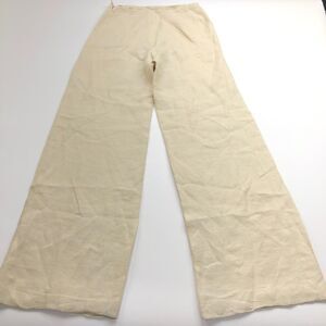 Lida Baday 100% Linen XS TALL (Fit 26W 32.5L) Mid Rise Wide Leg Pant READ HRJ